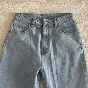 Zara Lightwash High Rise Straight Jeans